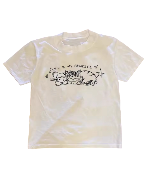 T-Shirt kitten - « U R MY FAVORITE »