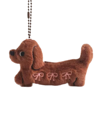 Porte-Clé Charms Teckel en Peluche Coquette