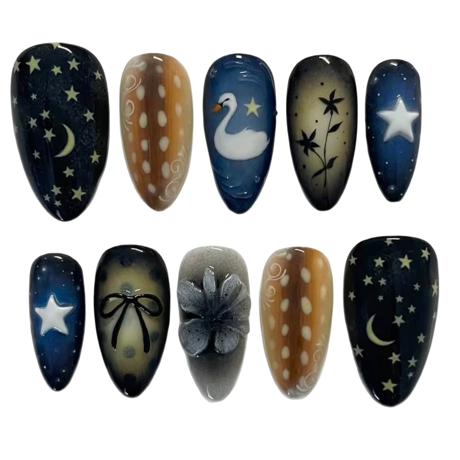 Nuit Enchantée – Press-On nails (24 pièces)