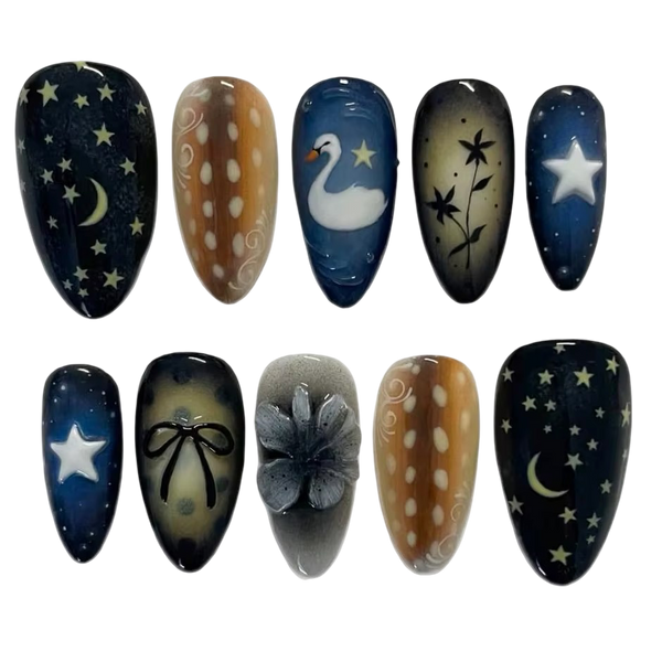 Nuit Enchantée – Press-On nails (24 pièces)