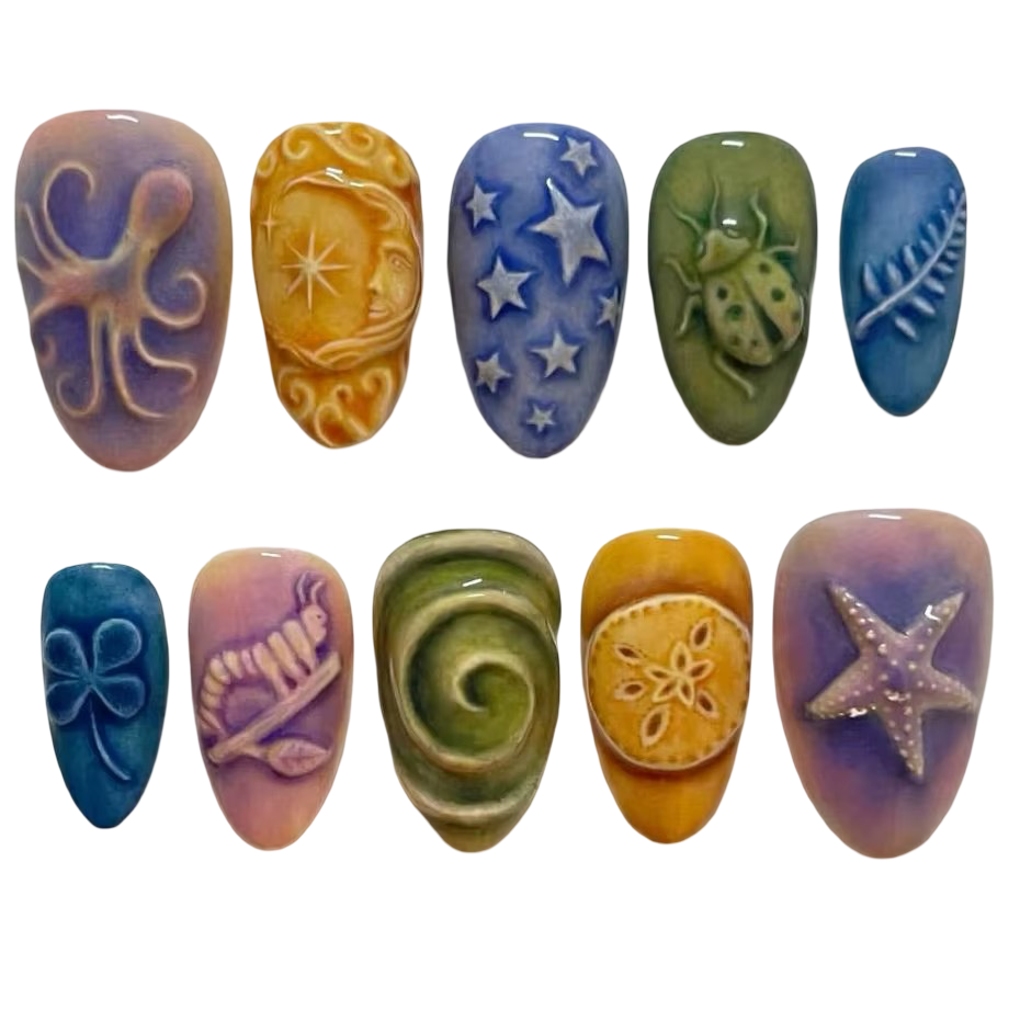 Jardin des Merveilles – Press-On nails (24 pièces)