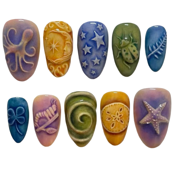 Jardin des Merveilles – Press-On nails (24 pièces)