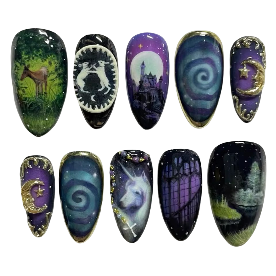 Forêt Enchantée – Press-On nails (24 pièces)