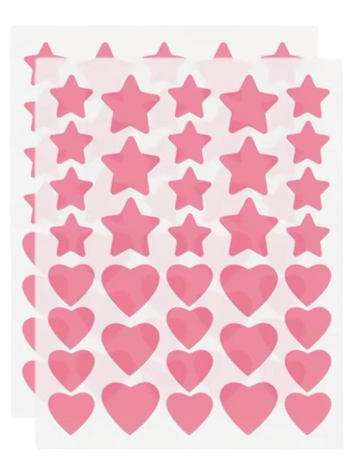 Patchs Anti-acné Étoiles & Cœurs Hydrocolloïdes - 432 stickers