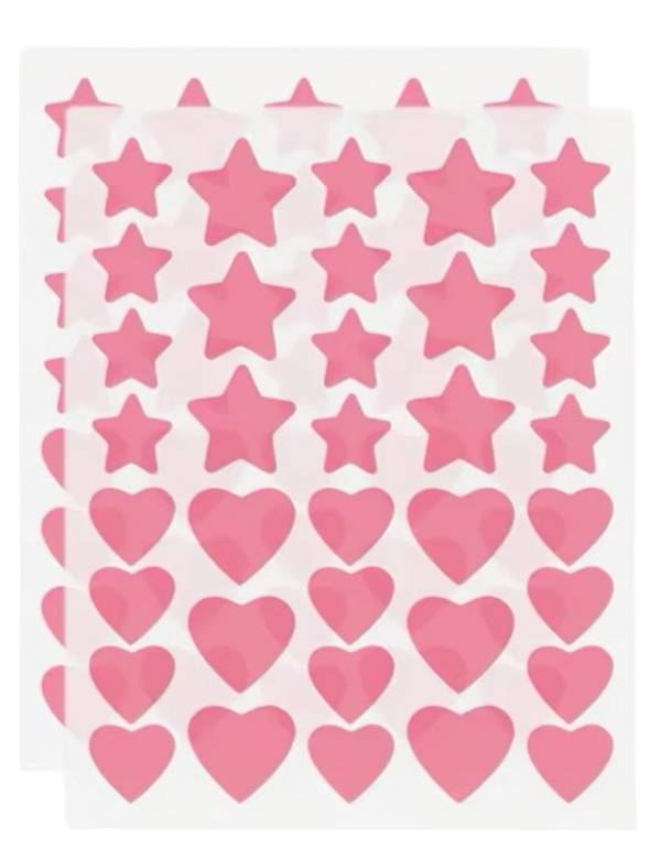 Patchs Anti-acné Étoiles & Cœurs Hydrocolloïdes - 432 stickers