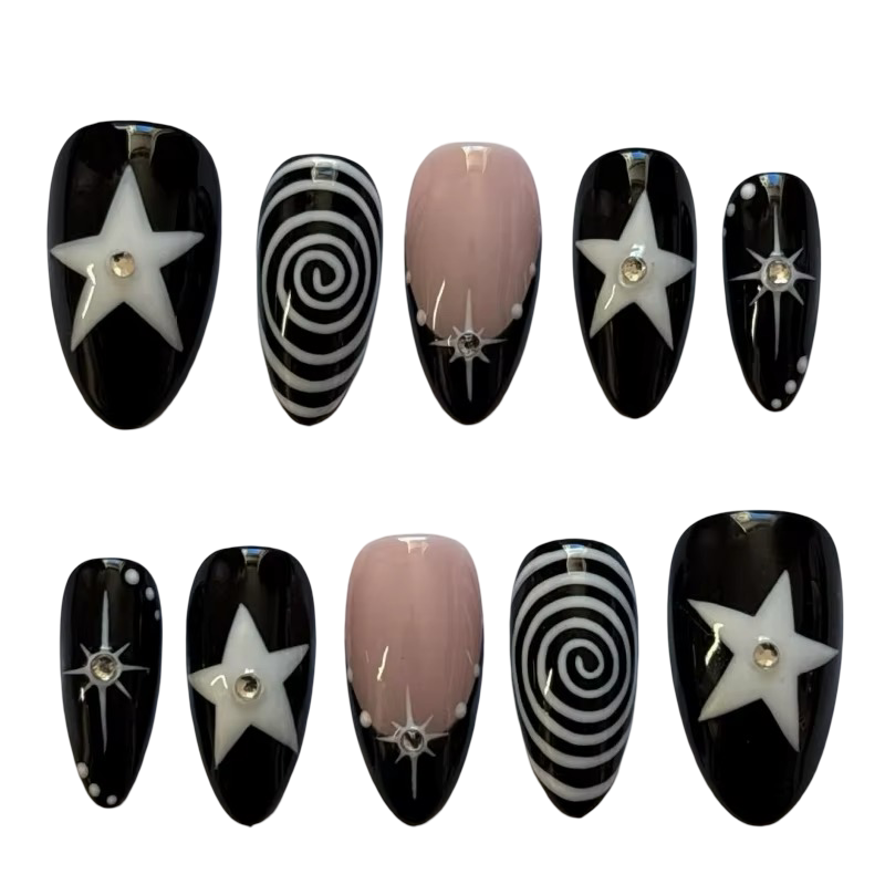 Éclipse Stellaire – Press-On nails (24 pièces)