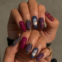 Constellation Pourpre – Press-On nails (24 pièces)