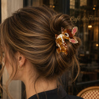 La Nara - Pince à cheveux Faon Nacré